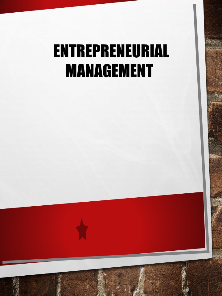 Cover image for Entrepreneurial Management - ENTBUS 357