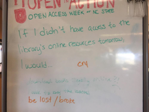 Student responses to "If I didn't have access to the library's resources tomorrow, I would"...