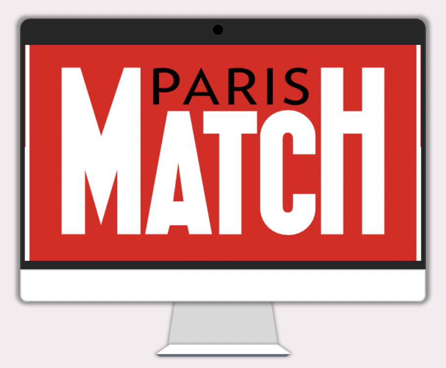 Computer with Paris match logo