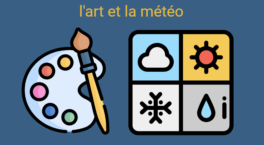 artist palette and weather icons