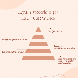 Pyramid of Legal Protections for ESG CSR