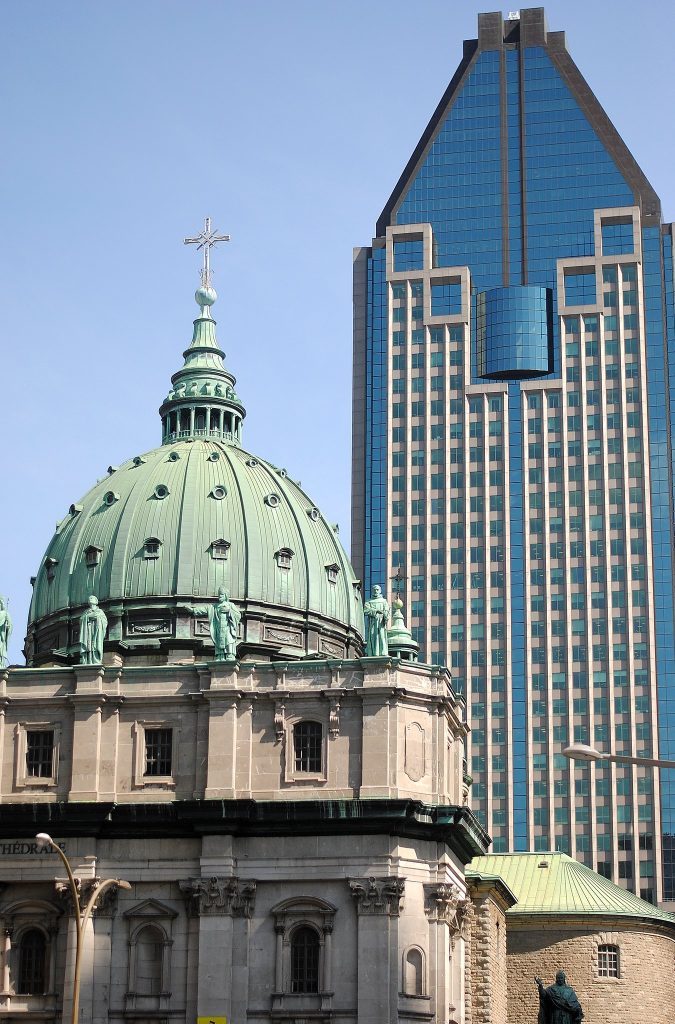 Photo of downtown Montreal buildings
