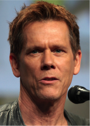 Actor, Kevin Bacon, a middle aged white man with short, light brown hair.