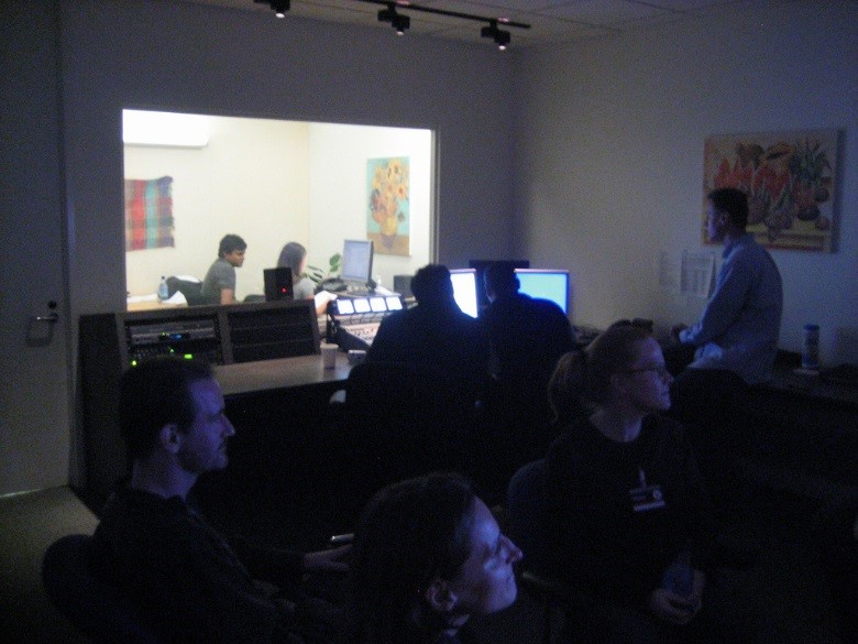 many different users in the same usability lab with computers and desks