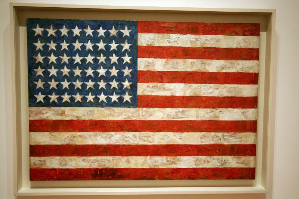 American Flag in a frame