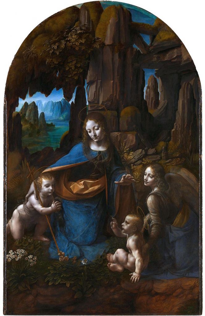 Woman with a halo and angel watching two chubby toddlers in a garden