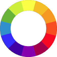 Circle of shades of the rainbow