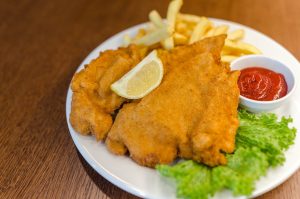 A Plate with German Schnitzel