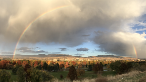 Picture of a rainbow over Boise
