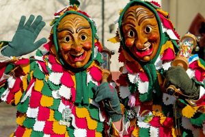 Photo of two individuals dressed-up for Karnaval