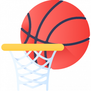 icon of basketball and net