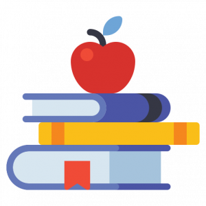Books with an apple icon
