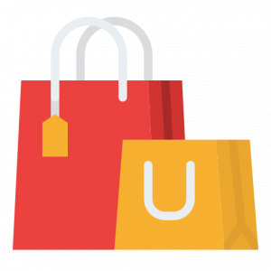 two shopping bags icon